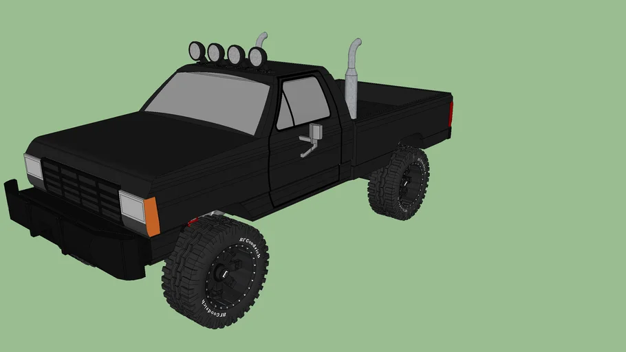 1978 F-100 Pickup Truck with additional suspension/lights/exhaust stacks