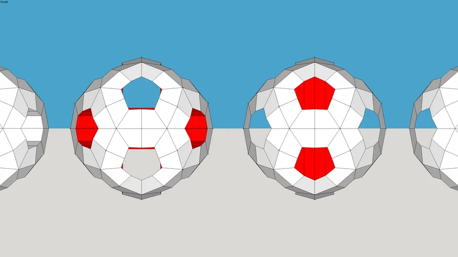 Sphere cut-outs build up by componets.