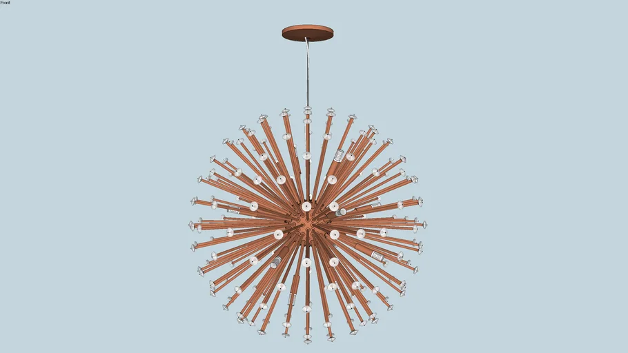 Pendente cobre cristal