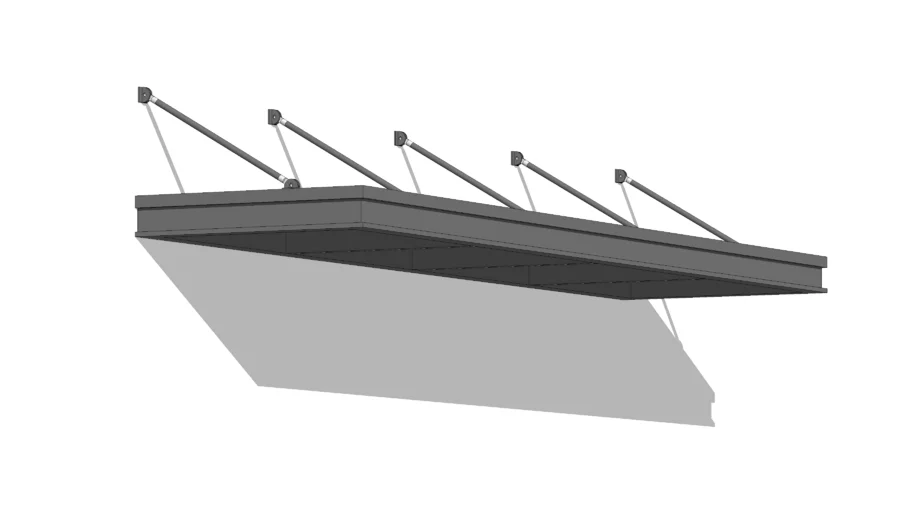 Hanger Rod Canopy Wall Mounted