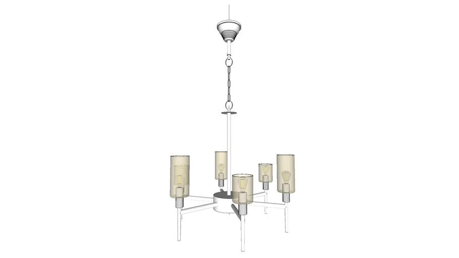 ไฟช่อ MODERN PSG62-086 LAMP GLASS METAL 6 หลอด สีทอง Model by Pooh