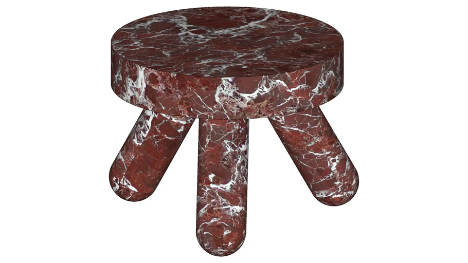 Jaxx Red Marble Side Table, CB2
