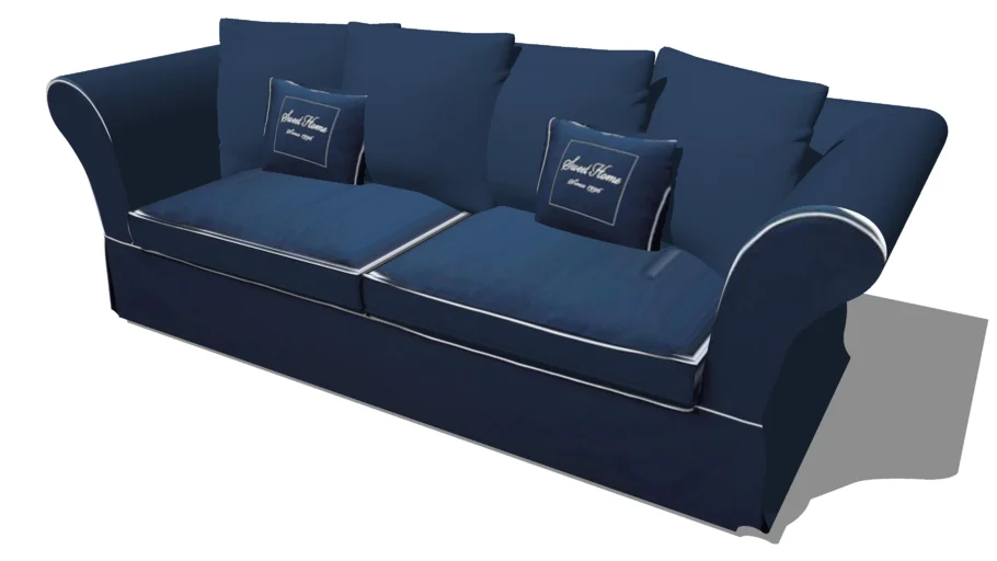 Roma, canapé fixe bleu, Maisons du monde, 111.562, prix : 590€