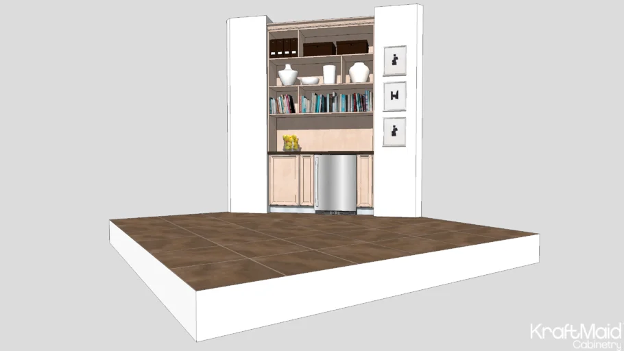 IBS 2011 Kitchen Vignette K1-K2 Featuring Kraftmaid Cabinets - Nook