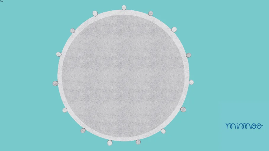 TAPETE BUBBLY CINZA 120 CM - LORENA CANALS - MIMOO TOYS