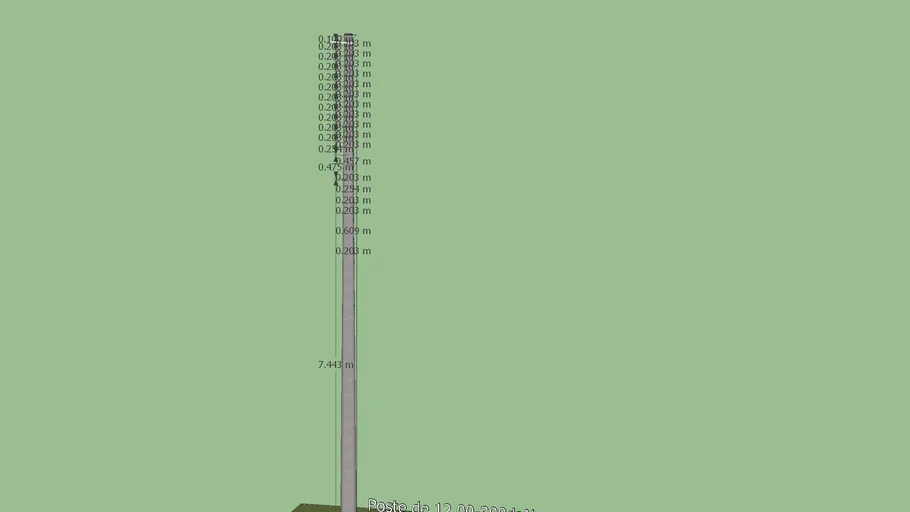 Poste de 12 metros de alto