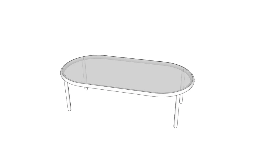 SIFAS BIGROLL Table repas Dalle de verre Blanc
