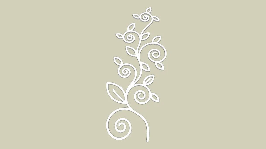 ornamento decorativo foral 3D