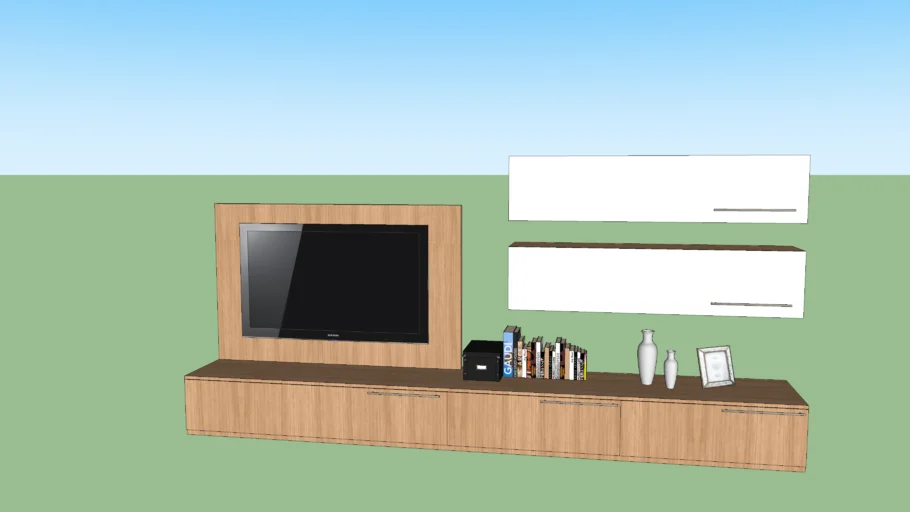 MEUBLE TV DESIGN MURAL LED HILDA ATYLIA EDITIONS