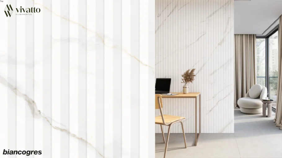 Ripa Calacata 45x90cm - Biancogres Porcelanato