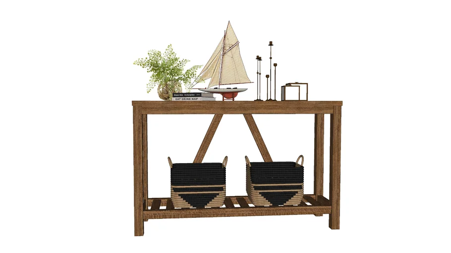 Offerman Console Table with decorations
