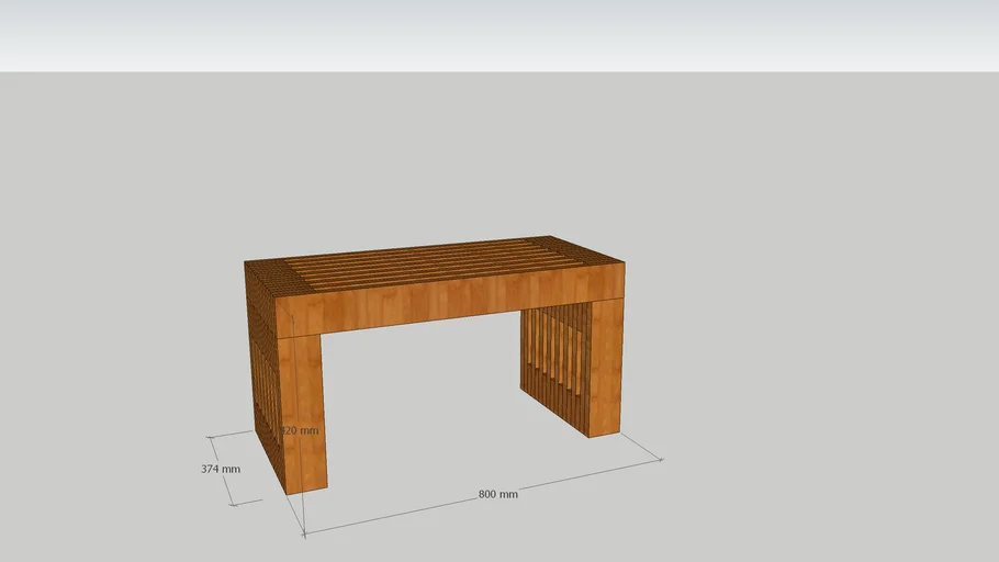 Banco simple con tirantes de 22mmx85mm