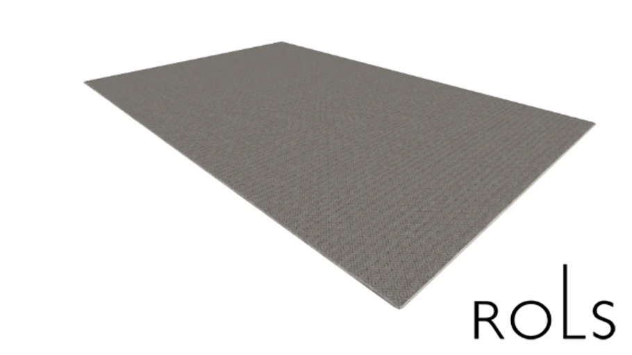 Modern Patterned Wool Carpet in Gray and Taupe - Gala Diamond Fossil by Rols Carpets