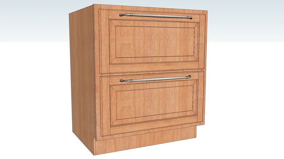 Base Pots and Pans Storage Two Drawer
