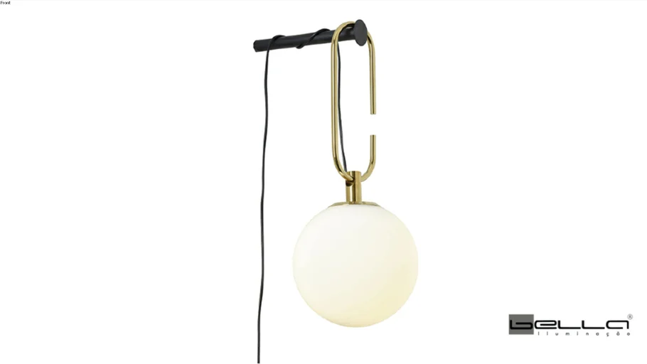 Arandela Mob Dourado (C)20Cm (A)48Cm (L)12Cm E14