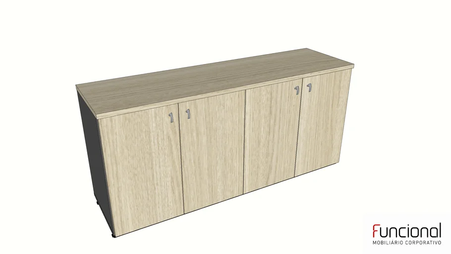 Armário de escritório 4 portas baixo Versatile