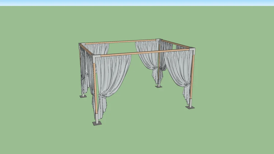 Bower with curtains