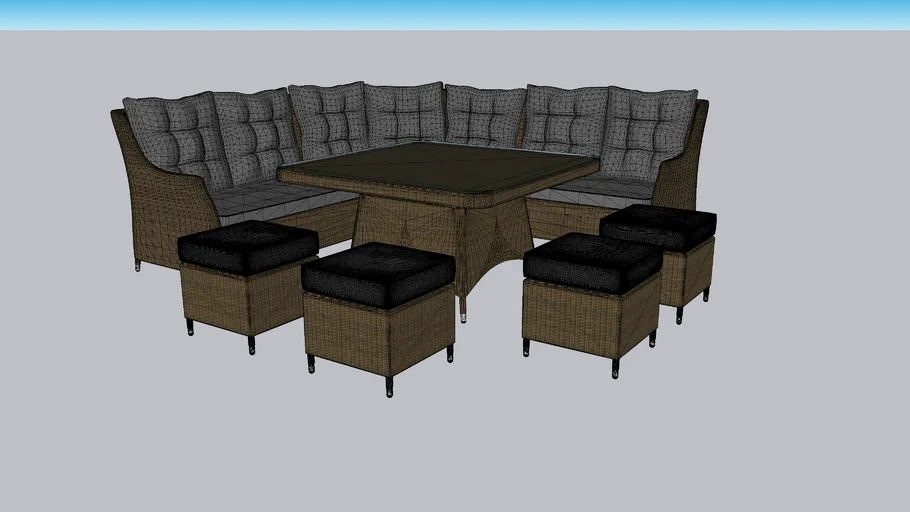 Oltre set garden sofa Siena II sand