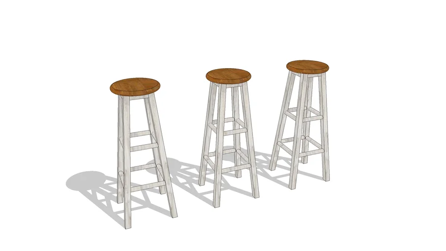 WOOD BAR STOOL