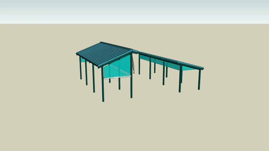 standing seam metal roof hut design