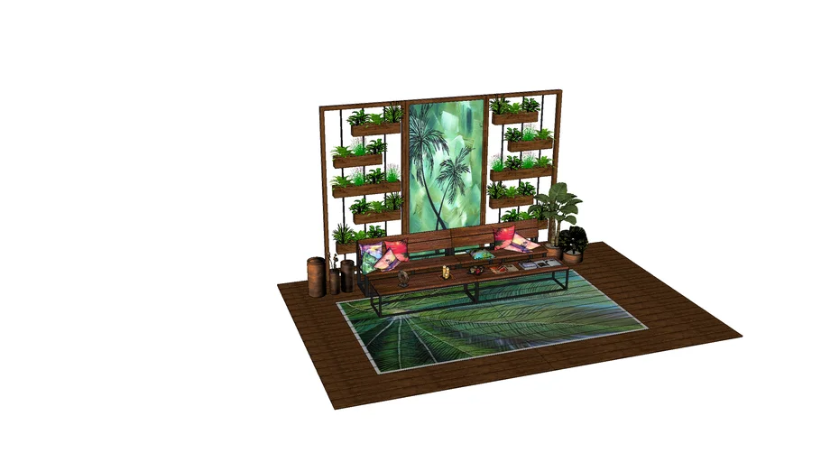 J&D Design+Build Tropical Living Area