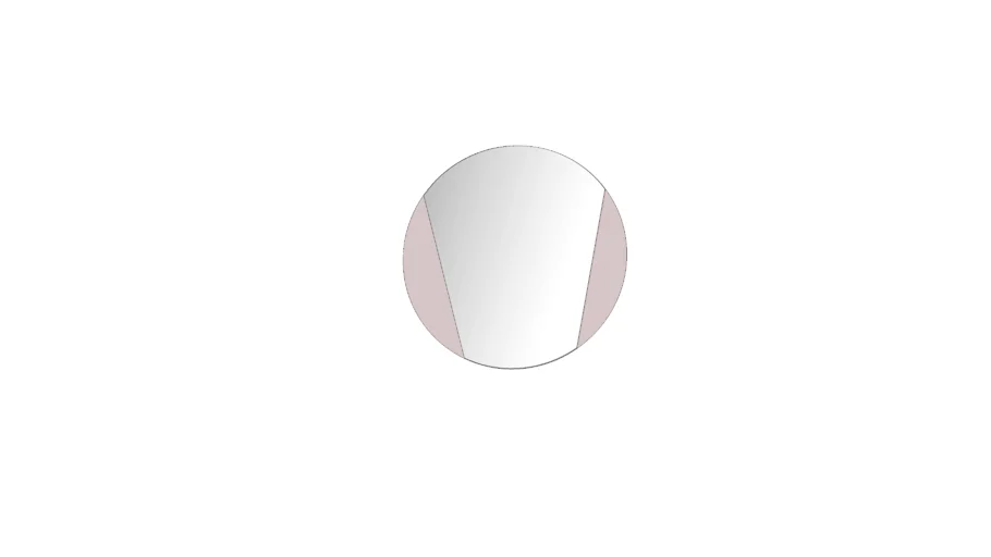 MIROIR rond SUZANNE Rose poudre 60cm