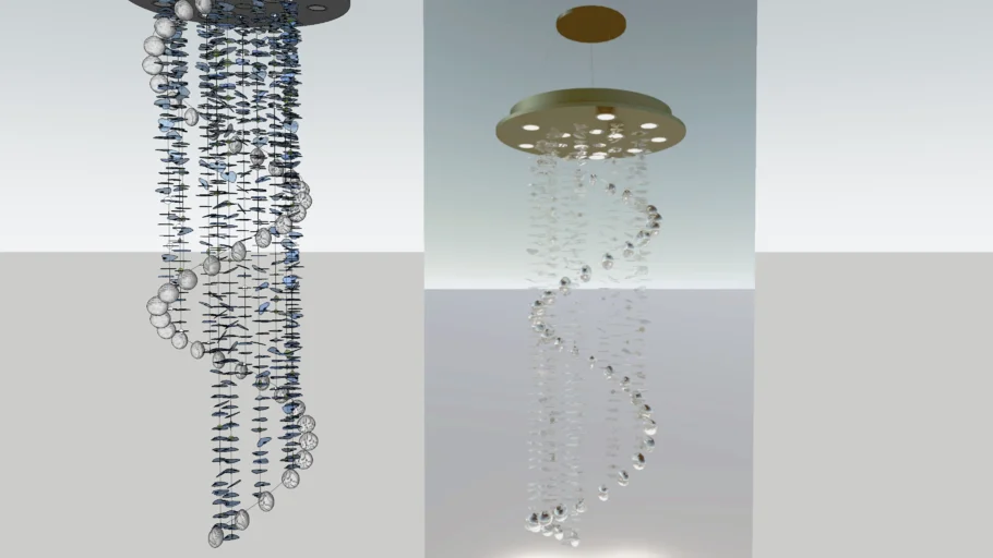 Contemporary Spiral Chandelier