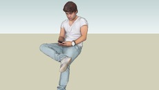 sitting people