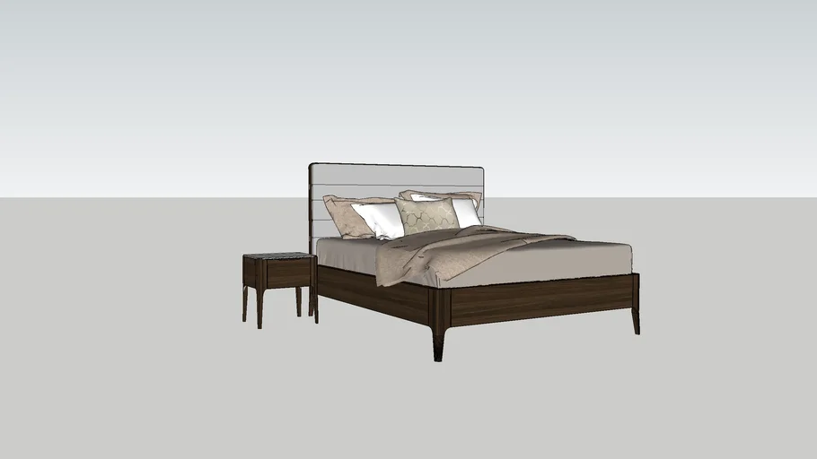 Artim Adelle bed and bedside table V-ray ready