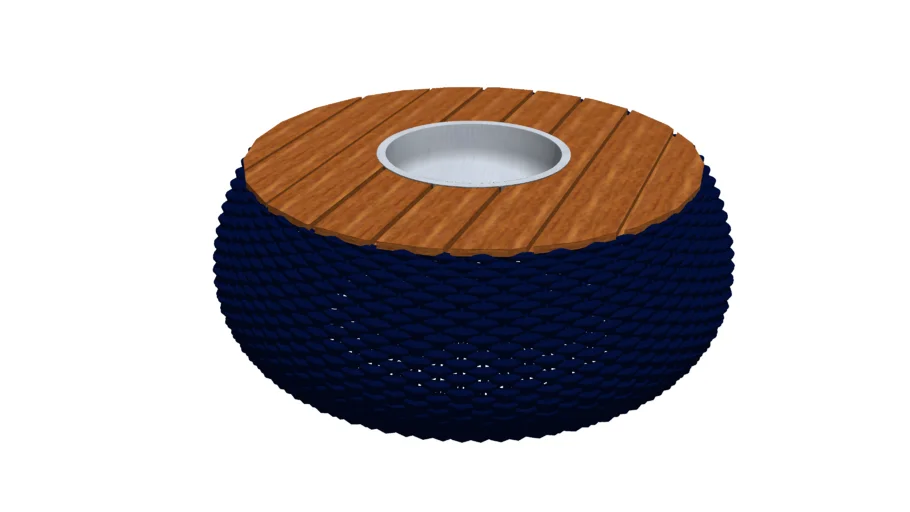 Mesa de Centro Spedino Tampo de Madeira com Champanheira