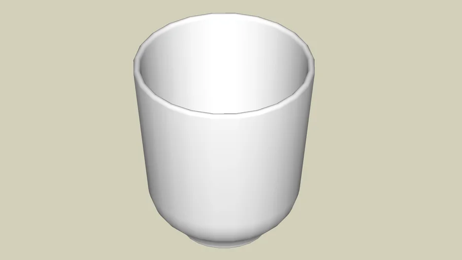 Simple porcelain cup