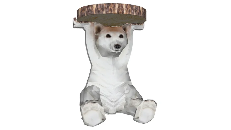 78943 Side Table Animal Polar Bear 37cm