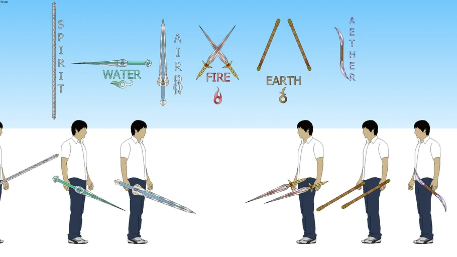 ENCANTADIA(2016) Weapons of the main characters.