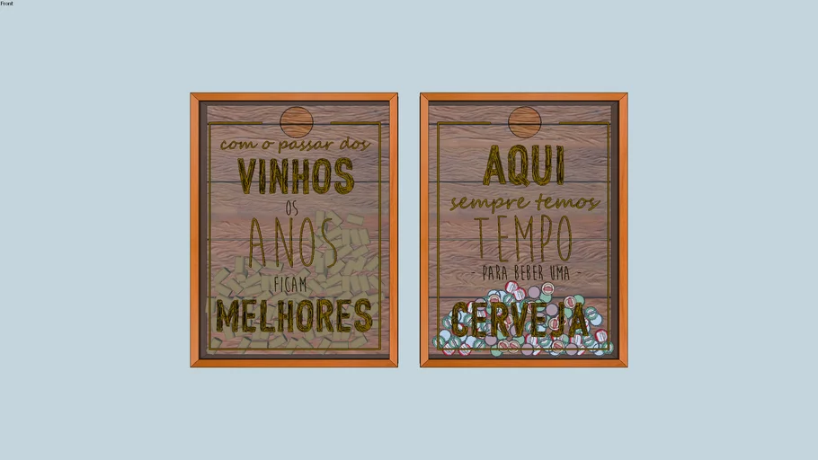 Quadro porta rolhas e tampas