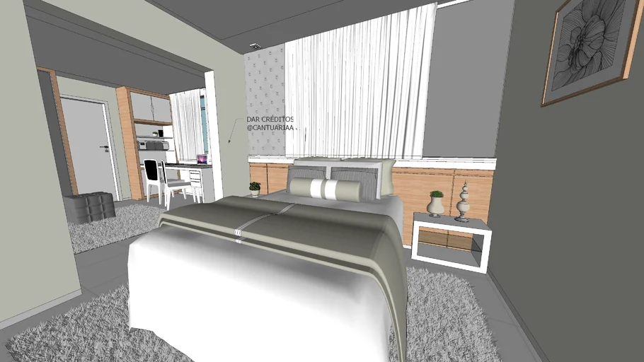 QUARTO SUÍTE CASAL COM CLOSET M.G. | @cantuariaarquiteto
