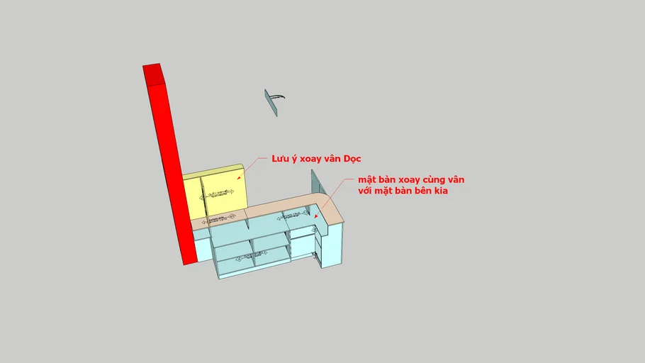 quầy lễ tân uốn cong