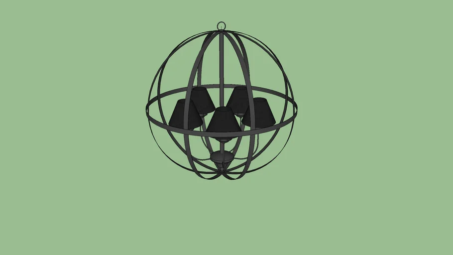 Lustre Globo G - Foco Metallo