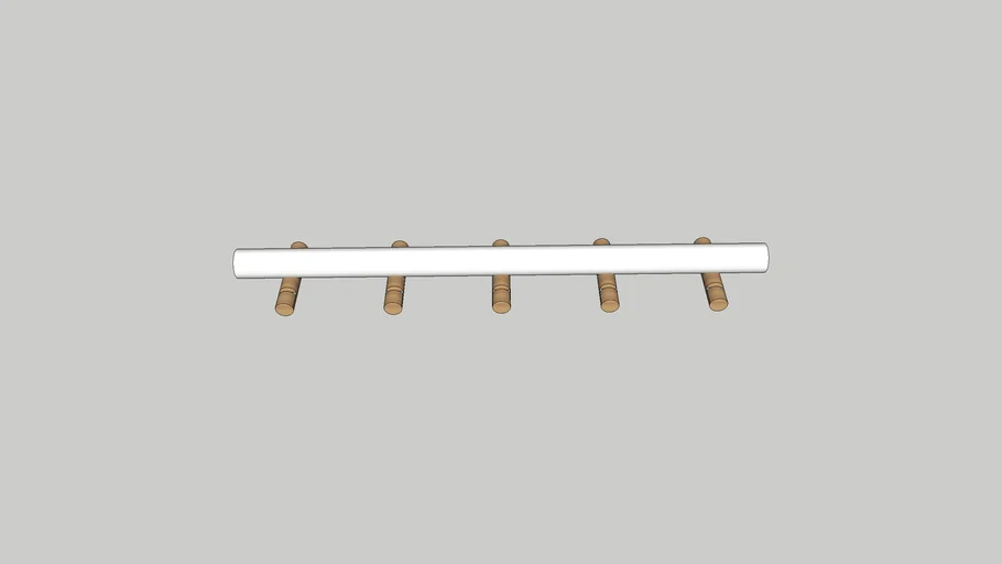 Wall Mounted Coat Hanger Hook Rack