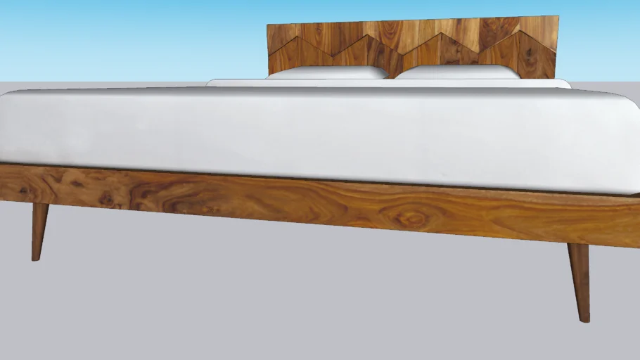 QUADRA, Lit 160 x 200 cm en bois de sheesham massif, Maisons du monde, ref : 155835, prix : 749,90 €