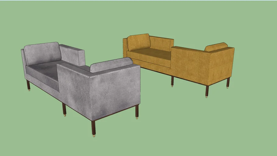 Dunbar Tete-a-Tete Sofa by Edward Wormley