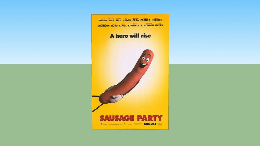 Sausage Party R-Rated Animated Movie - One Sheet Movie Poster 27X40 Double Sided (unframed)