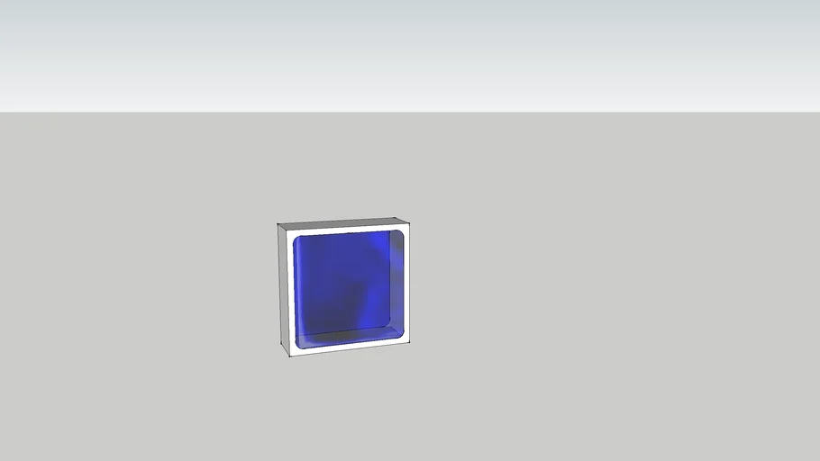 Brique de verre 20x20 bleu