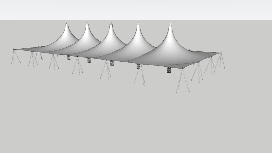 18m x 36m tent structure - tensile roof