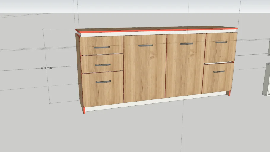 Mueble oficina con cajones y seguridad