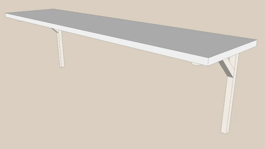 HEMNES EKBY STILIG shelf white 119x28