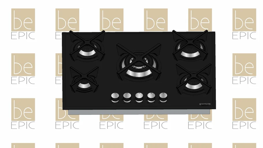 Cooktop a Gás Penta Glass Flat 5GG B 70 Safestop - Tramontina