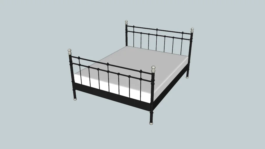 IKEA SVELVIK Bed frame, 160x200, black