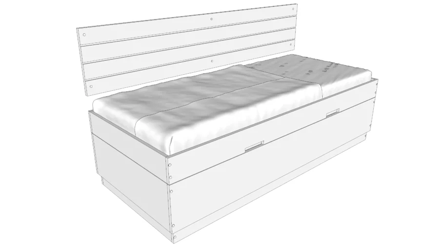 Cama box de solteiro (fechada) AMO Design