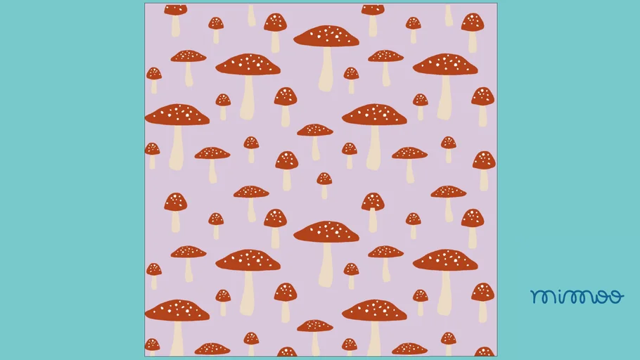 PAPEL DE PAREDE CELULOSE MUSHROOM FUNDO LILÁS - MIMOO TOYS