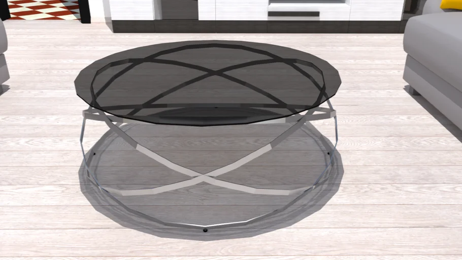 Glass round table